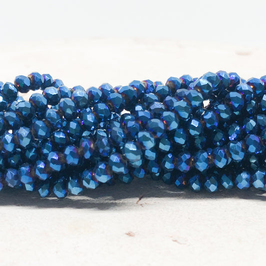 Glasschliffperlen Blau