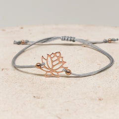 Armband mit  Lotus Blume aus 925 Sterling SilberArmband mit  Lotus Blume aus 925 Sterling Silber