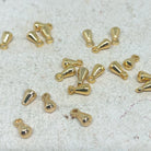 Tropfen Perle, Träne Messing vergoldet 25 St., Spacer Perle