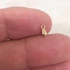 Tropfen Perle, Träne Messing vergoldet 25 St., Spacer Perle