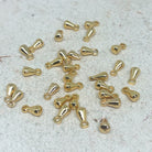 Tropfen Perle, Träne Messing vergoldet 25 St., Spacer Perle