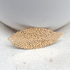 Blatt Anhänger Charm Blatt vergoldet 2 St.