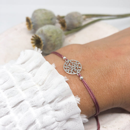 Armband mit Lebensbaumaus  925 Sterling Silber