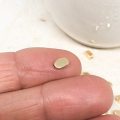 Messing Perlen Oval, vergoldete ovale Perlen 6mm 10 St.