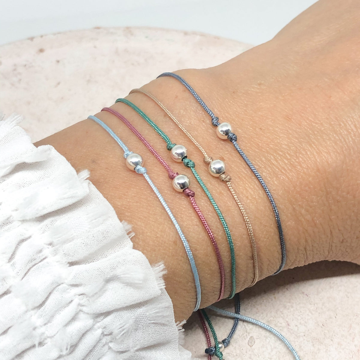 Armband mit 925 Sterling Silber Perle, Filigrane Armbänder, Zartes Armband mit Perle