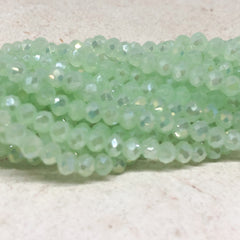 Kristallperlen 4mm 120 St., Lindgrüne Perlen, Facettierte Perlen Grün