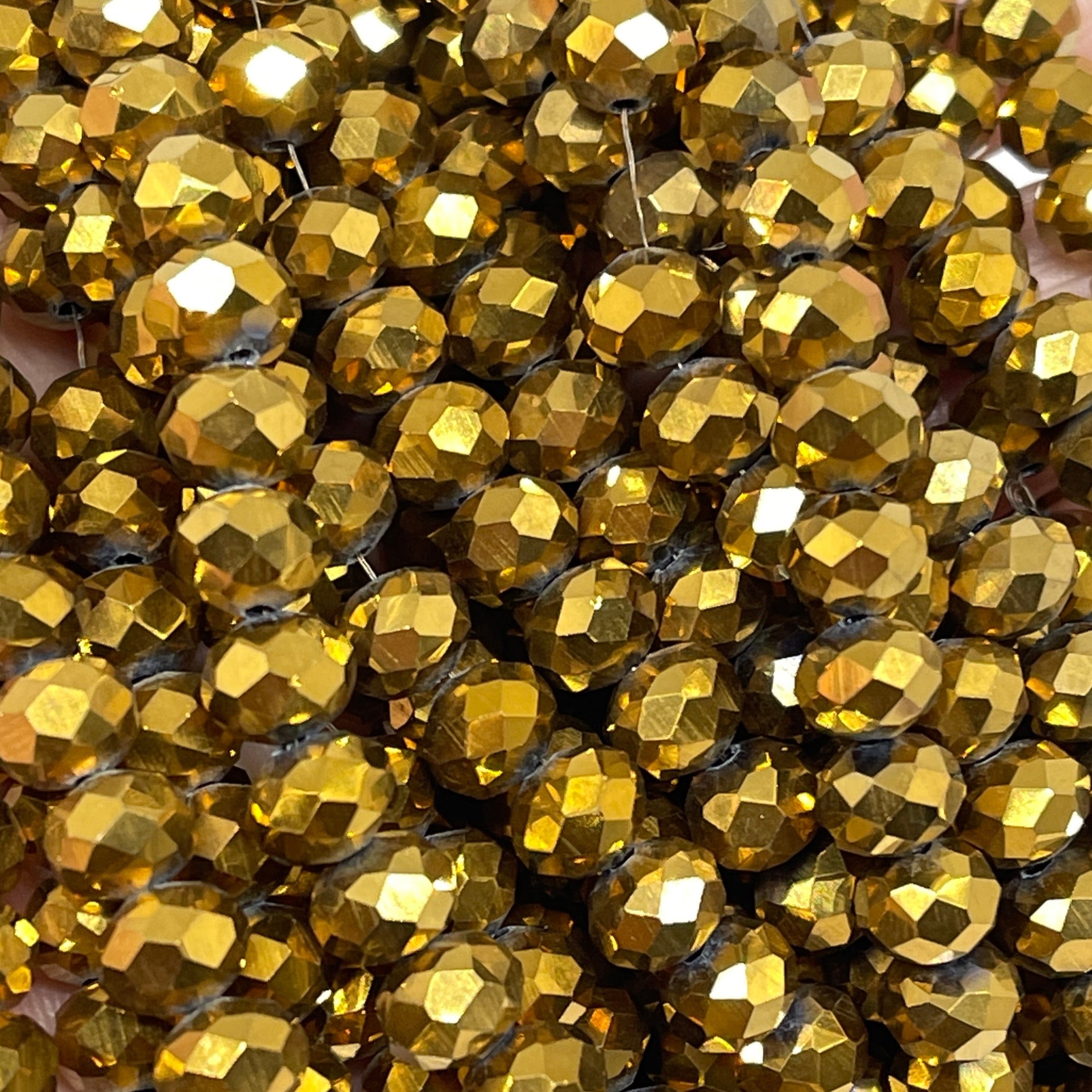 Kristallperlen 8mm Metallic Gold