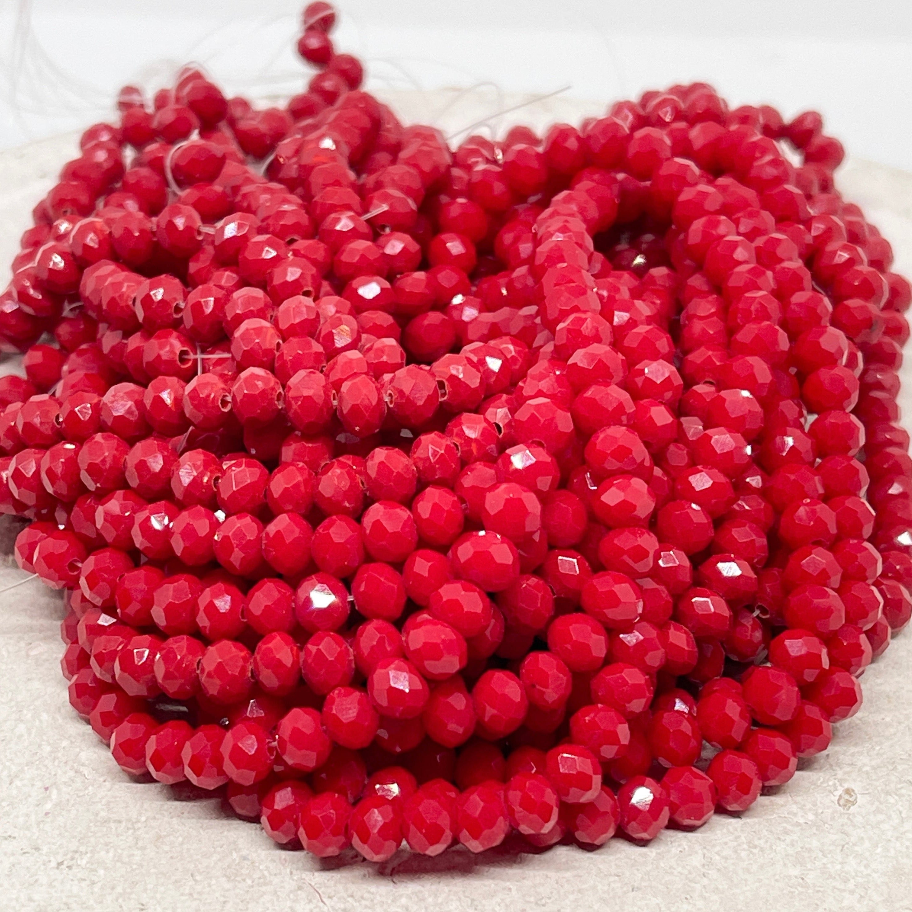 Kristallperlen 6mm Rot