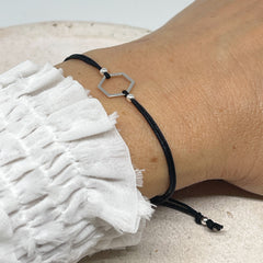 Filigranes Armband mit Hexagon aus 925 Sterling Silber