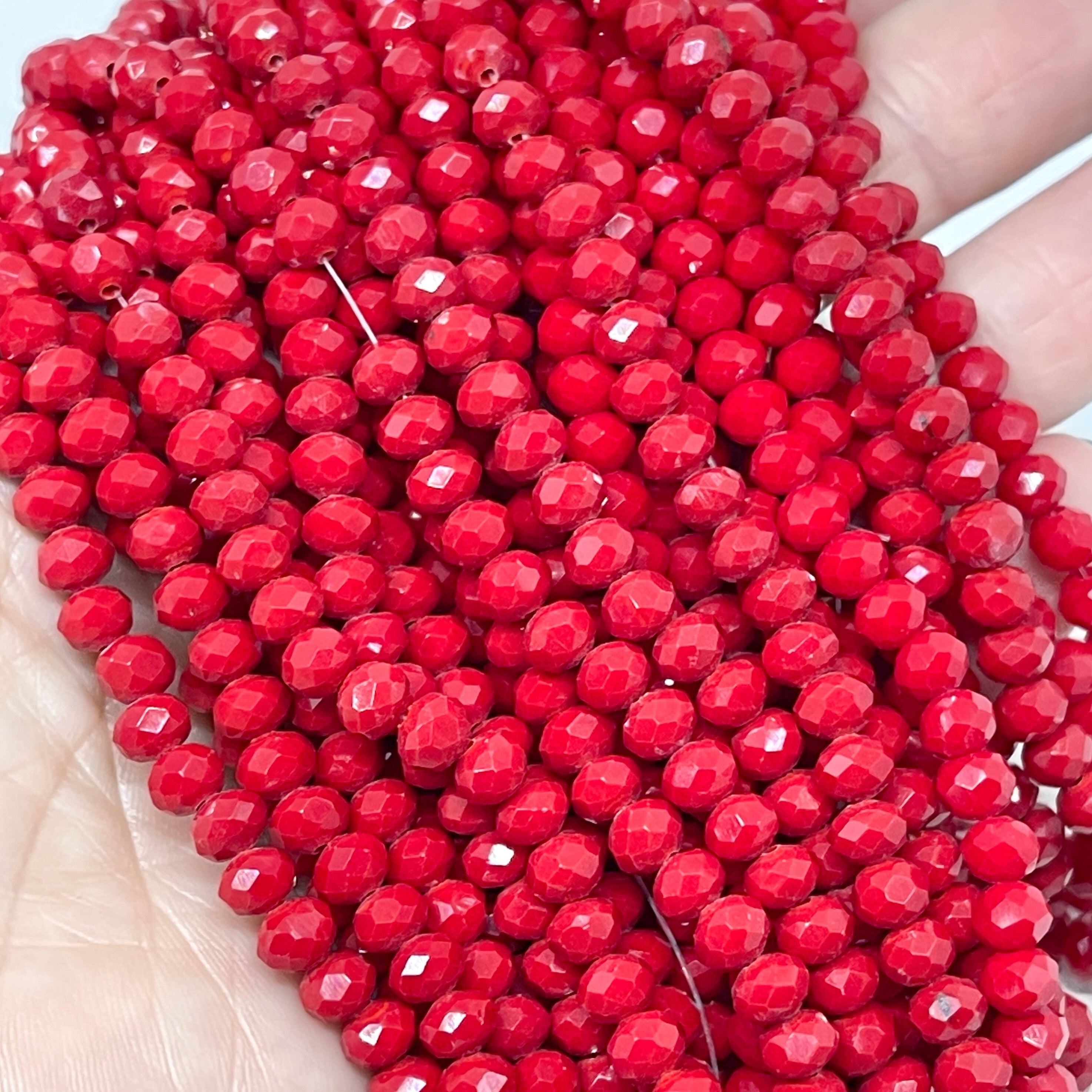 Kristallperlen 6mm Rot