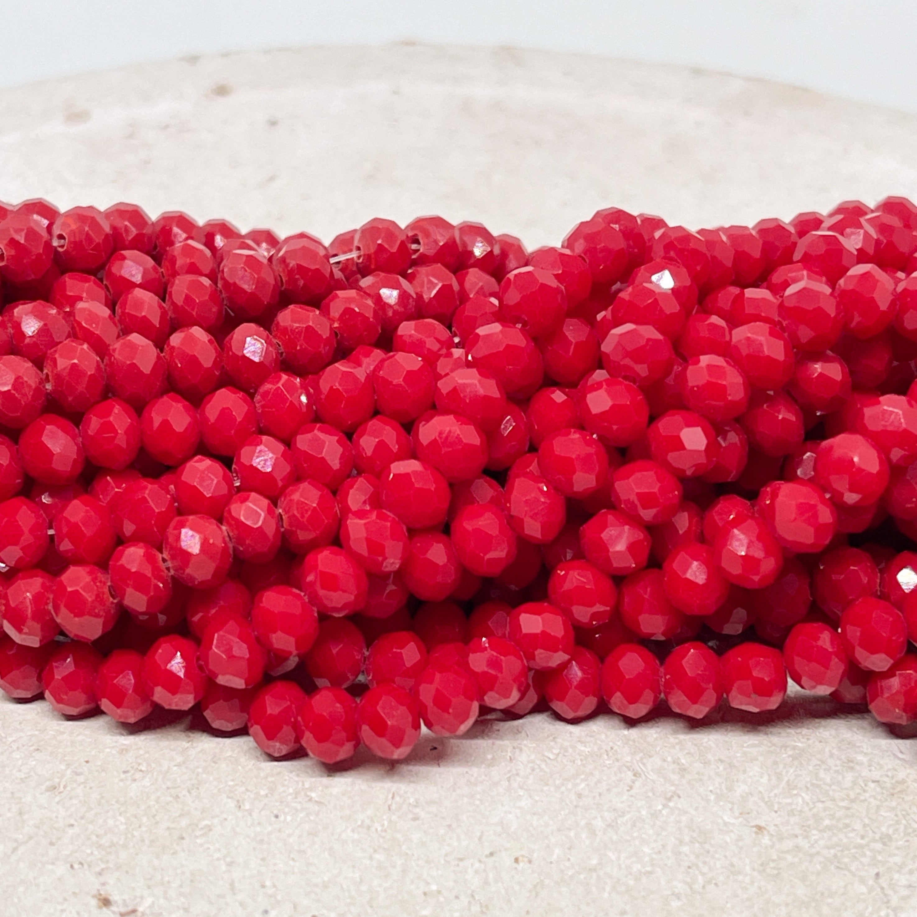 Kristallperlen 6mm Rot