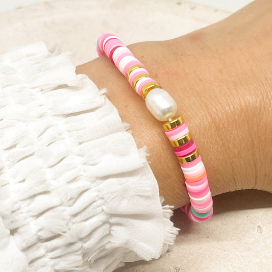 Armband mit Heishi Perlen bunt