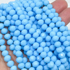 Glasschliffperlen Hell Blau Opak 6mm